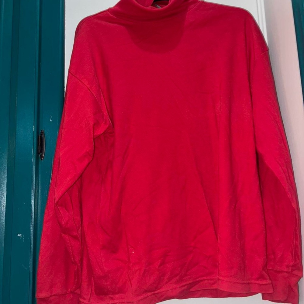 Women’s Bright Red Turtleneck Sweater